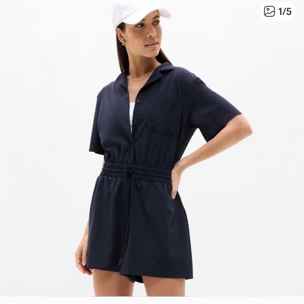 Athleta Avenue Romper in Black